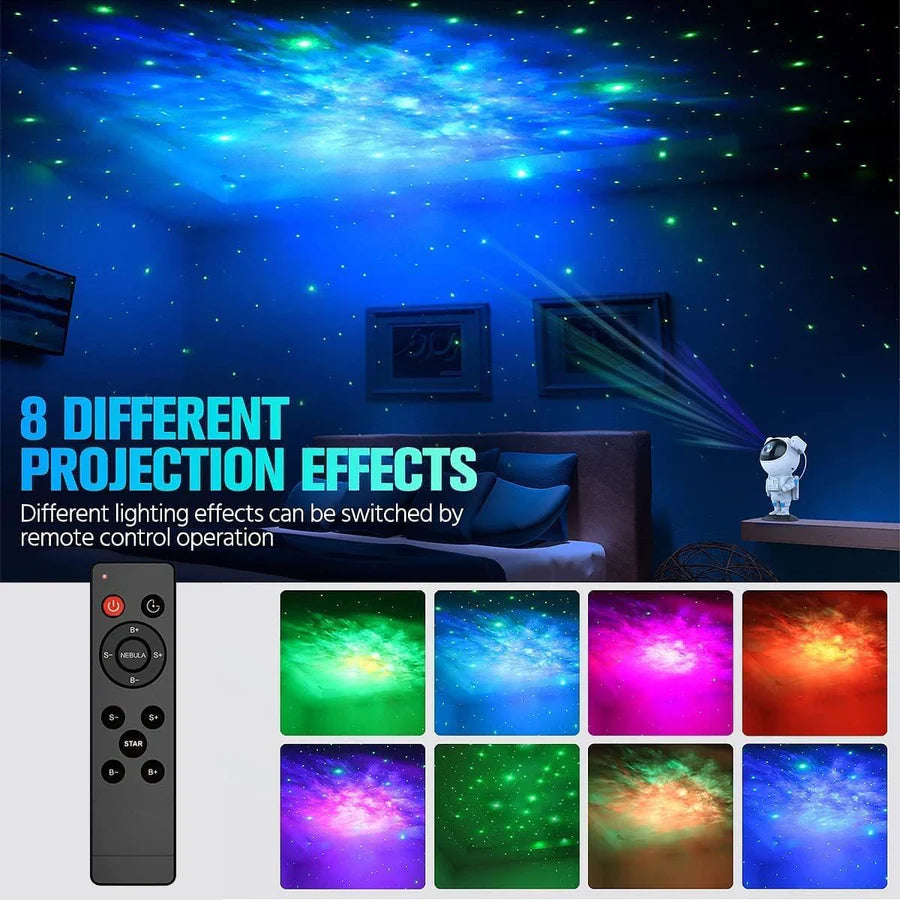 UK-0039 Star Projector Galaxy Night Light Astronaut Space Projector Starry Nebula Ceiling LED Lamp with Timer & Remote, Kids Room Decor Aesthetic, Gifts for Christmas Birthdays