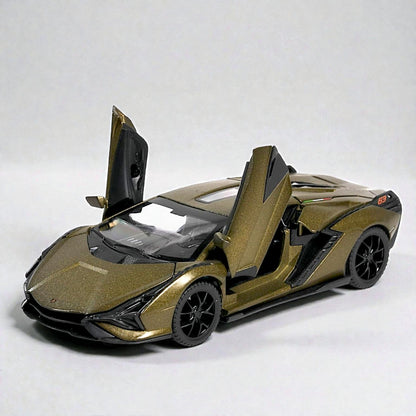 UK-1070 PLAY ME Lamborghini Model Car 1:32 Exclusive Alloy Metal Pull Back Die-cast Car Die-cast Metal Pullback Toy car with Openable Doors & Light Music