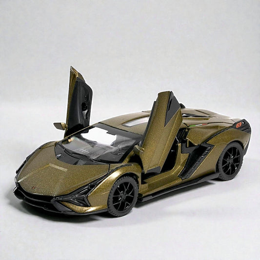 UK-1070 PLAY ME Lamborghini Model Car 1:32 Exclusive Alloy Metal Pull Back Die-cast Car Die-cast Metal Pullback Toy car with Openable Doors & Light Music