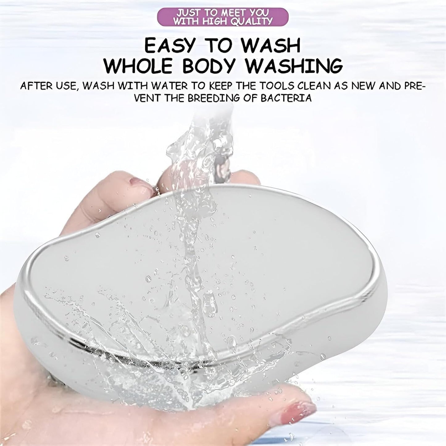 UK-1008 Crystal Hair Eraser Stone, Painless Magic Crystal Hair Remover for Women Men, Hair Removal Eraser Exfoliator Tool for Arms Legs Back Body Any Part