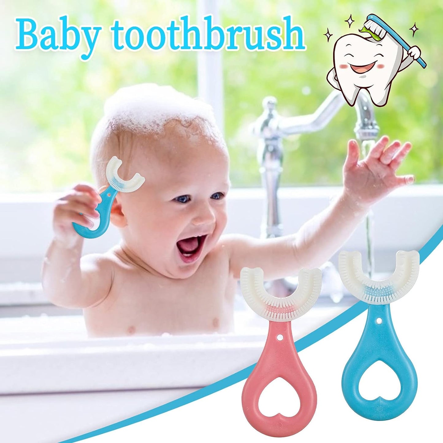 UK-0161  Baby Toothbrush for 1-2 Years - Brush Head for Children Infant Kids Toothbrush