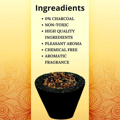 Dhoop Cups for Pooja & Havan at Home, Office, Temple & Festivals | Natural Original Mix Fragrance Dhoop Cones, Mix Fragrance, Dhuni Cup (Includes 1 Burner Plate)