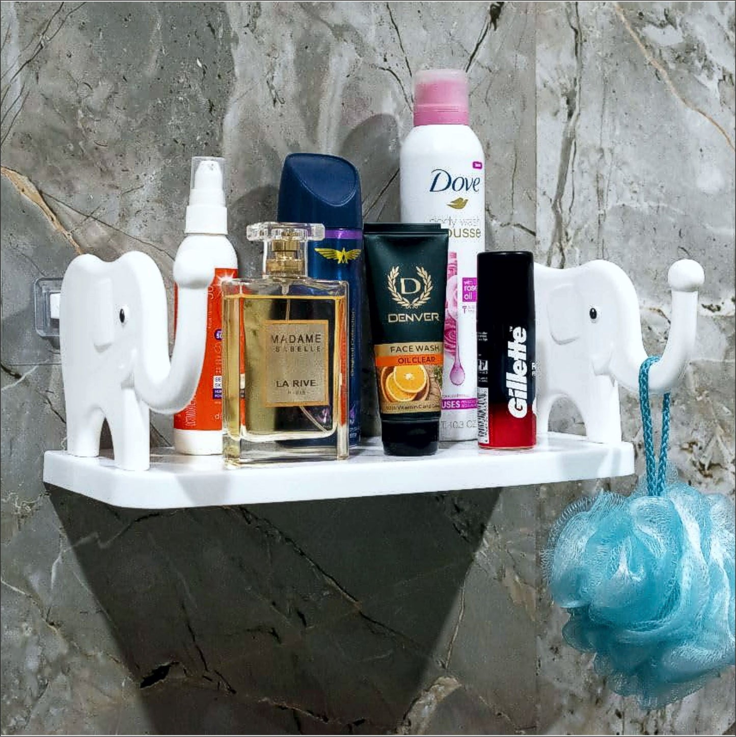 UK-0242 Stand Holder for Bathroom Toilet Kitchen Bedroom Office Shelf Wall Holder Elephant Shape