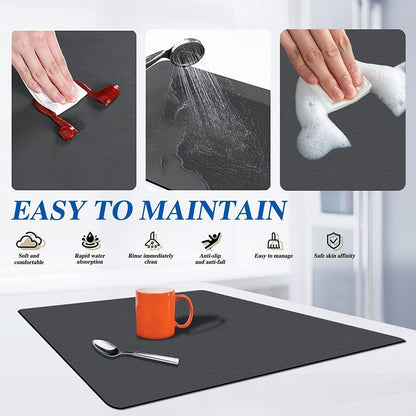 UK-1036  Kitchen Mat | Microfiber Home Drying Mat | Reversible Mat | Kitchen Absorbent Mat for Kitchen, Home, Office and Laundry