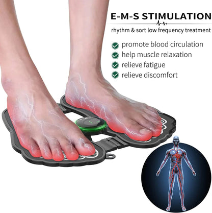 UK-0051 (COMBO) EMS Foot massager and butterfly combo Deep Kneading Circulation Foot Booster for Feet and Legs Muscle Stimulator,Folding Portable Electric Massage Machine with 8 Modes 19