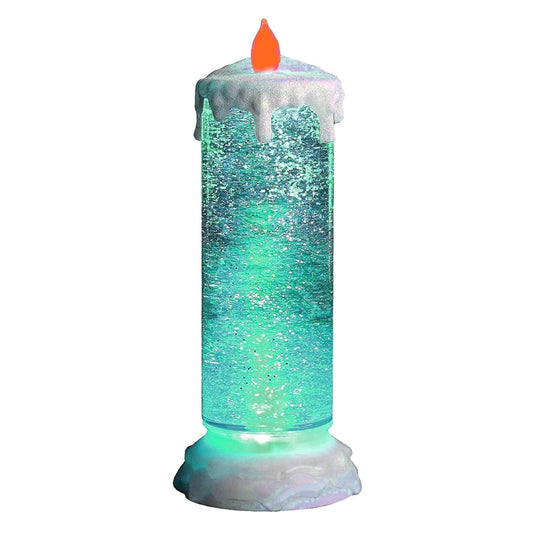 UK-0009 LED Light Swirling Glitter Water Color Changing Candle Light, (Glitter LED Candle)