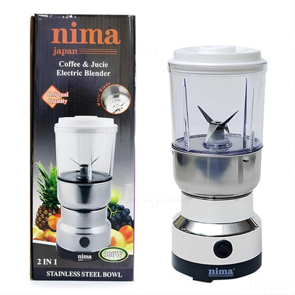 UK-0862 2 in 1 Nima Coffee Mixer Grinder Stainless Steel Multifunctional Grinder, Electric Grinder, Coffee Maker,Smash Machine for Coffee Beans, Household Electric Mixer Grinder