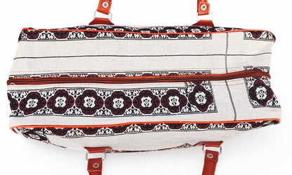 UK-1034 Canvas Duffle Travel Bag for Men and Women, Handmade Indian Ethnic Elephant Print Single Compartment Luggage Travelling Duffel for Women, Stylish Cabin Size Air Hand Bag
