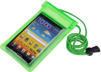 UK-0374 Waterproof Sealed Transparent Mobile Bag Cover for Protection in rain & Swimming Fits for Any Android Universal Size Mobile Phone Multicolored