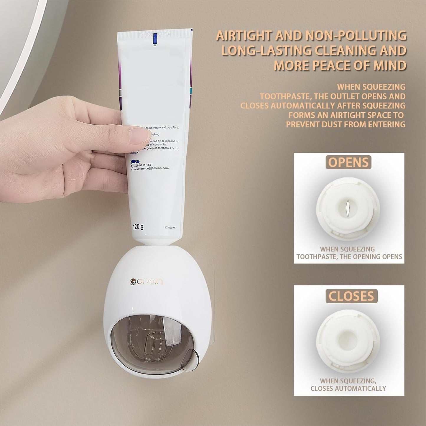 UK-1088 Wall Mounted Automatic Toothpaste Dispenser Organizer, Toothpaste Squeezer for Boy & Girl, Adults, Bathroom, Multicolor( 1pc )