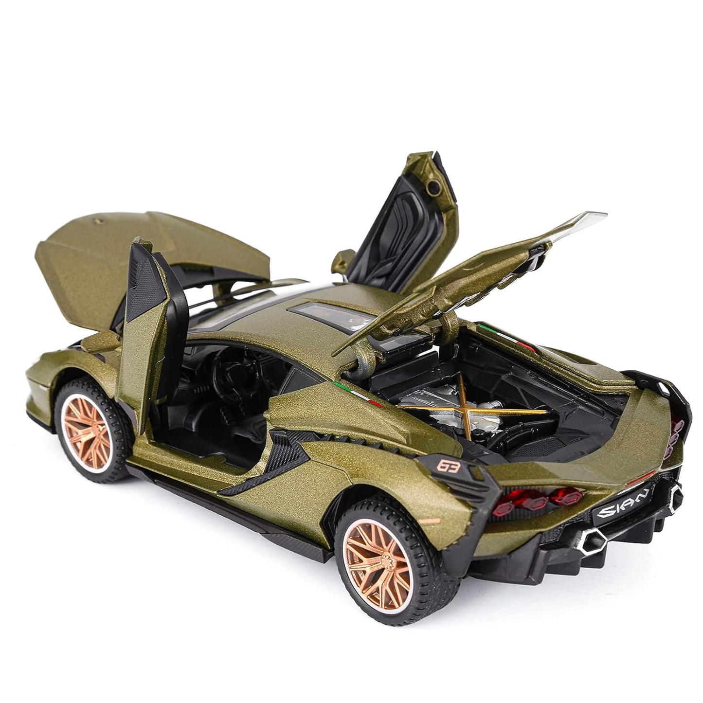 UK-1070 PLAY ME Lamborghini Model Car 1:32 Exclusive Alloy Metal Pull Back Die-cast Car Die-cast Metal Pullback Toy car with Openable Doors & Light Music