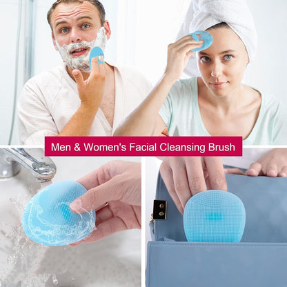UK-1086 Face Scrubber For Women And Men, Silicone Face Cleansing Brush Face Scrubbers Soft Exfoliators Cleaning Tool, Facial Cleansing Brush For Pimples Blackhead Remover Deep Cleans Skin Care (1Pcs)