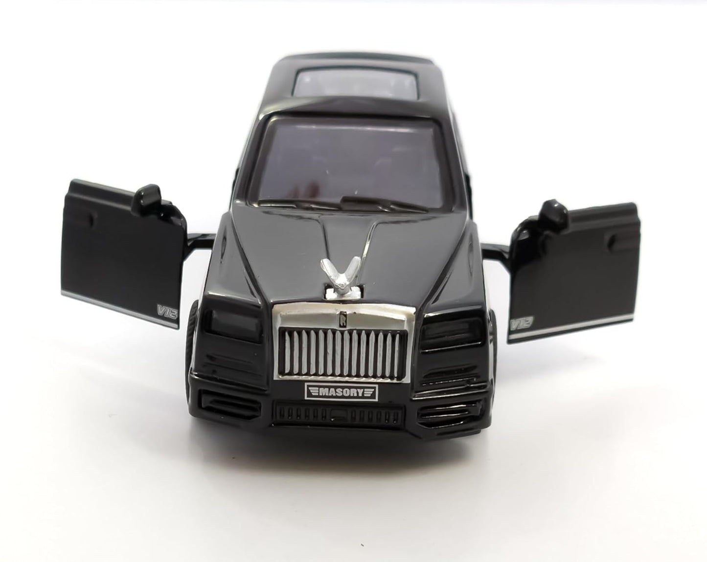UK-0945 Rolls-Royce Cullinan Premium Car Toy for Kids Realistic Miniature Model , Metal Pull-Back Action Openable Doors Lights and Music