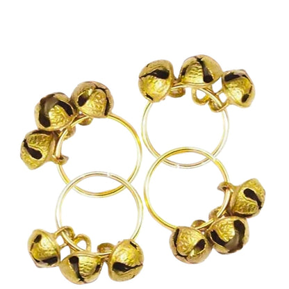 UK-0629 Clapping Brass Ghungroo Kadi Fingre Ring for Pooja Aarti (1Pair)