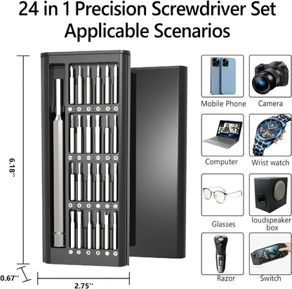 UK-0604  6024-Precision Screwdriver Set 24-in-1 Professional Mini Magnetic Screwdriver Set