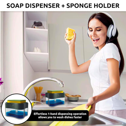 UK-0202 2 in 1 Soap Dispenser for Dishwasher Liquid Holder, Liquid Dispenser Through Pump (Multi-Color)