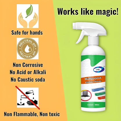 UK-0360  Kitchen Degreaser Cleaner Spray Oil & Grease Stain Remover Stove & Chimney Cleaner Spray Non-Flammable Kitchen Slab, Tiles, Floor, Sink Cleaner Liquid