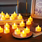 UK-1012  24 Pcs LED Tea Light Candles, Flameless, Smokeless LED Diyas, Decorative Acrylic Candle for Navratri Decoration, Home Decor, Diwali, Deepawali, Festival Gifting (Pack of 24)