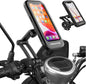 UK-1083 Bike Phone Mount Waterproof Phone Holder 360° Rotation Universal Handlebar Mount for 4-7.2 Inch Smartphones Bike Mobile Stand