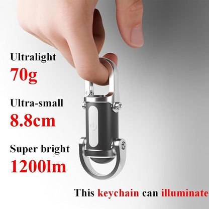 UK-1090  Portable LED Work Light Keychain Pendant USB Rechargeable Flashlight Keyring for Camping Pocket Sized Accessory Portable Flashlight Keychain