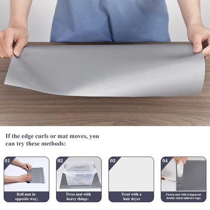 Anti-Slip Bathroom Kitchen Cabinet Drawer Shelf Mat Liner Sheets Roll, Fridge Mat, Table Mat Anti-Slip Super Strong Placement Mat for Fridge (Copy)