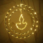 UK-1009 Diya Pendant Hanging Lights – Warm White LED Decorative Lights for Diwali, Navratri, Christmas Tree, New Year Party & Home Festive Décor