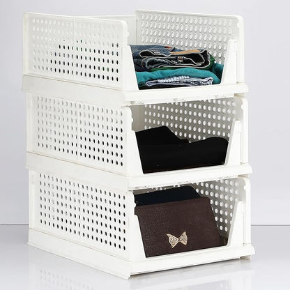 UK-0058 LAYER STACKABLE MULTIFUNCTIONAL STORAGE,FOR CLOTHES FOLDABLE DRAWER SHELF BASKET UTILITY CART RACK STORAGE ORGANIZER CART FOR KITCHEN, PANTRY CLOSET, BEDROOM, BATHROOM, LAUNDRY