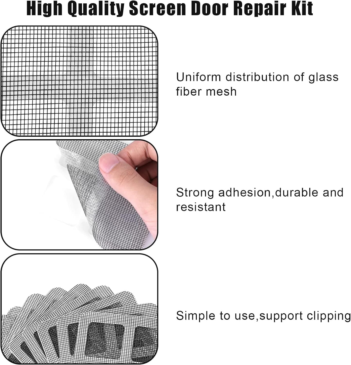 UK-0395  Window Screen Repair Kit Tapes Patch & Multi Use  Size: 4 × 4 Inch (sink jalli )