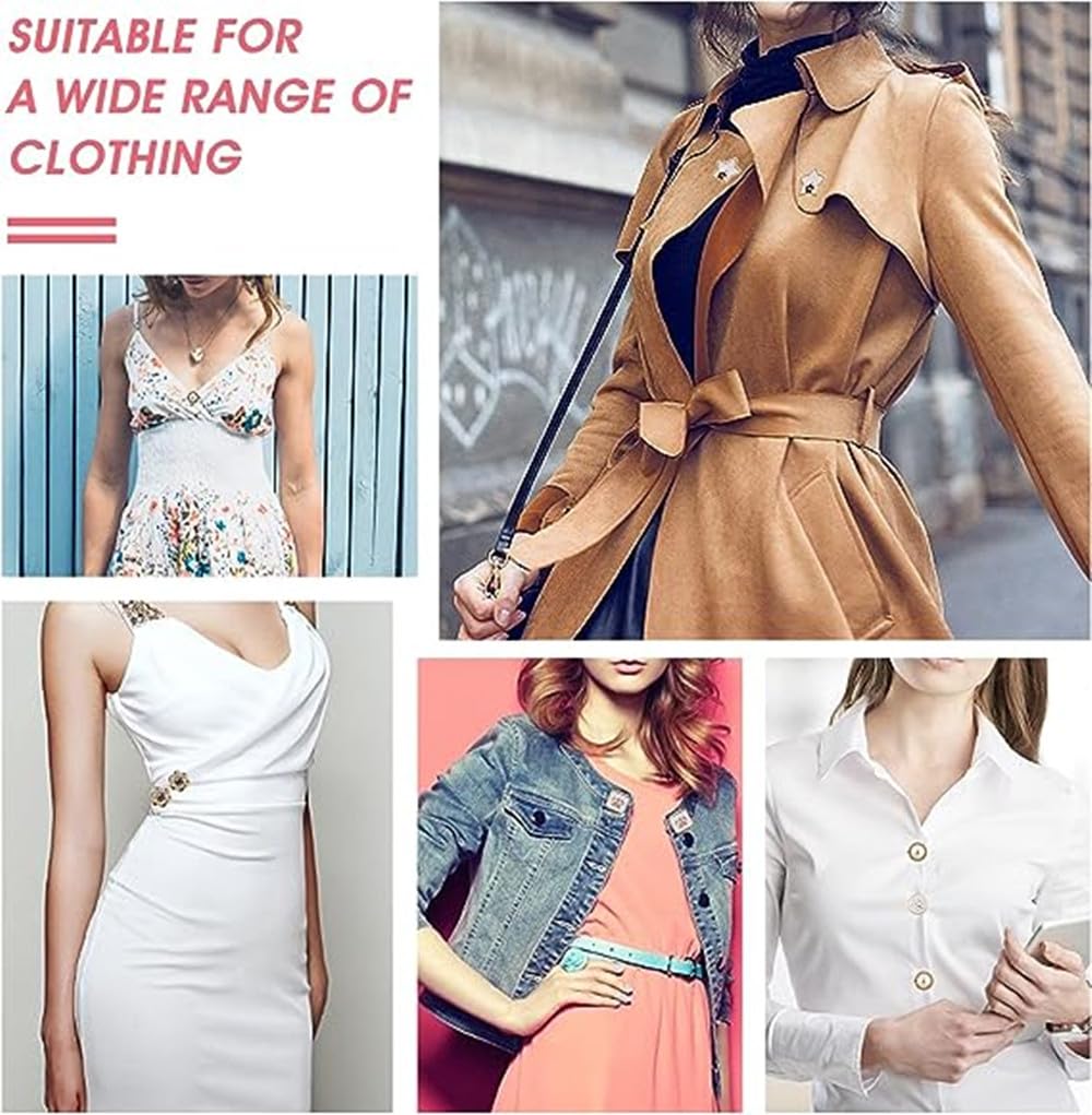 UK-1091 10Pcs Safety Buttons for Women Brooch for Women Women Shirt Brooch Buttons Cover up Button Pearl Safety Brooch Pins Button for Clothing Dress Supplies Clothing Bags Accessories Supplies DIY Crafts