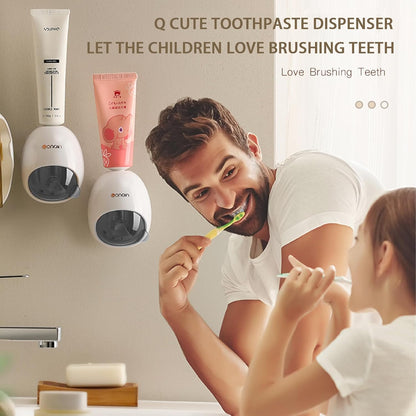 UK-1088 Wall Mounted Automatic Toothpaste Dispenser Organizer, Toothpaste Squeezer for Boy & Girl, Adults, Bathroom, Multicolor( 1pc )