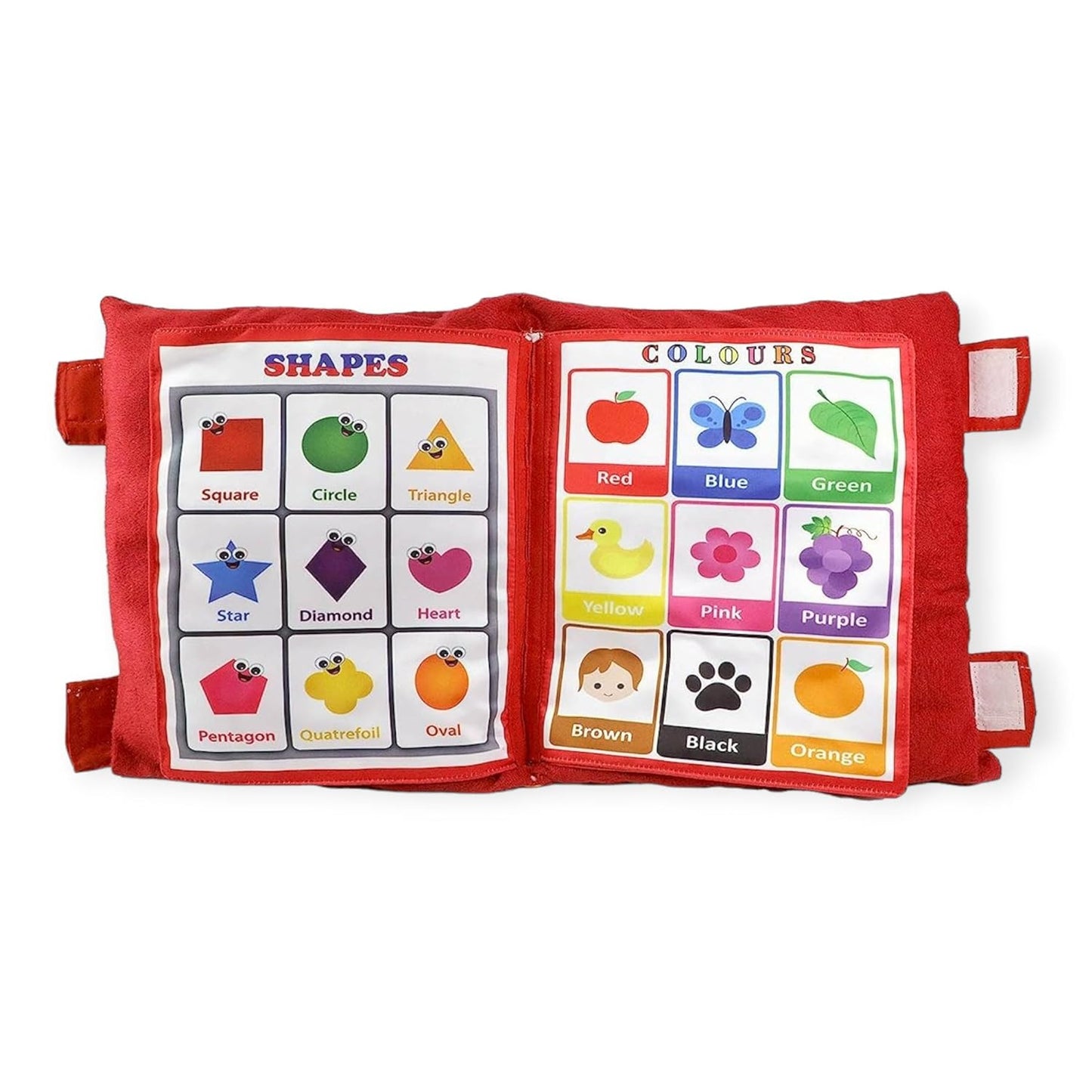 UK-0316 Creation Printed Velvet Learning Baby Pillow/Cushion/Toys/Soft Toys/Toddler Pillow/Kids Pillow for Baby Boy/Baby Girl Colour(Multi Color)