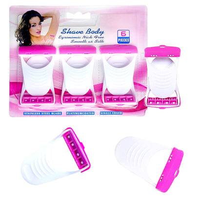 UK-0641 Body Skin Hair Removal Razor for Women Pack of 6