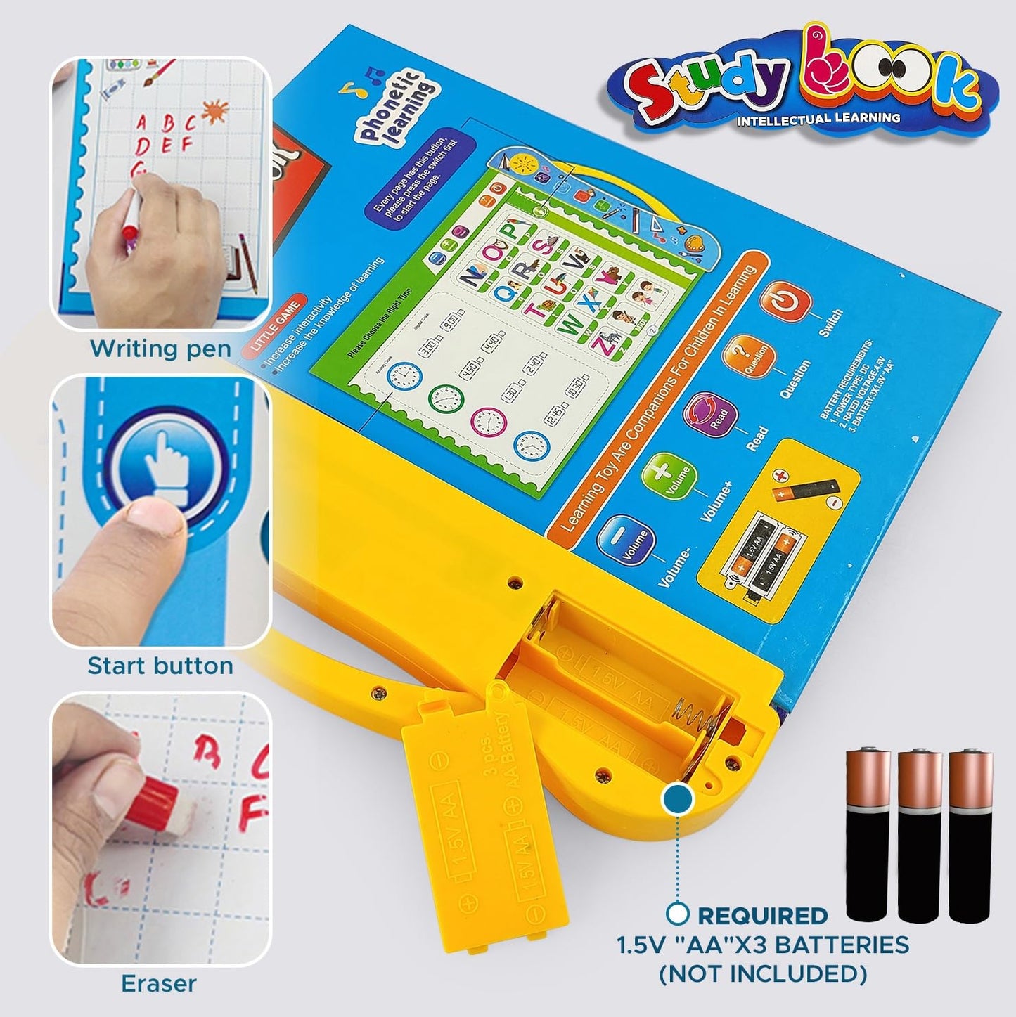 UK-0321  Interactive E Learning Children Book Musical English Educational Phonetic Learning Book for 3+ Years, Model - Puzzle Fun