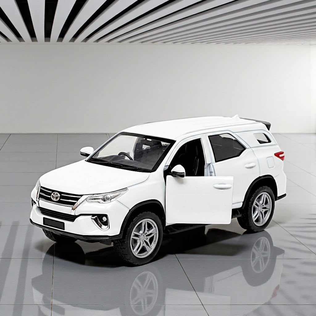 UK-1024 Fortuner Die-Cast Car Sturdy Metal Miniature Model Toy Vehicle for Kids Realistic Design with Smooth Action Premium Collectible Fortuner Toy Car