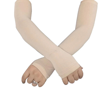 UK-0205 Men's and Women's Full Hand Arm Sleeves finger free arm sleeves dust and pollution Protections Driving Gloves