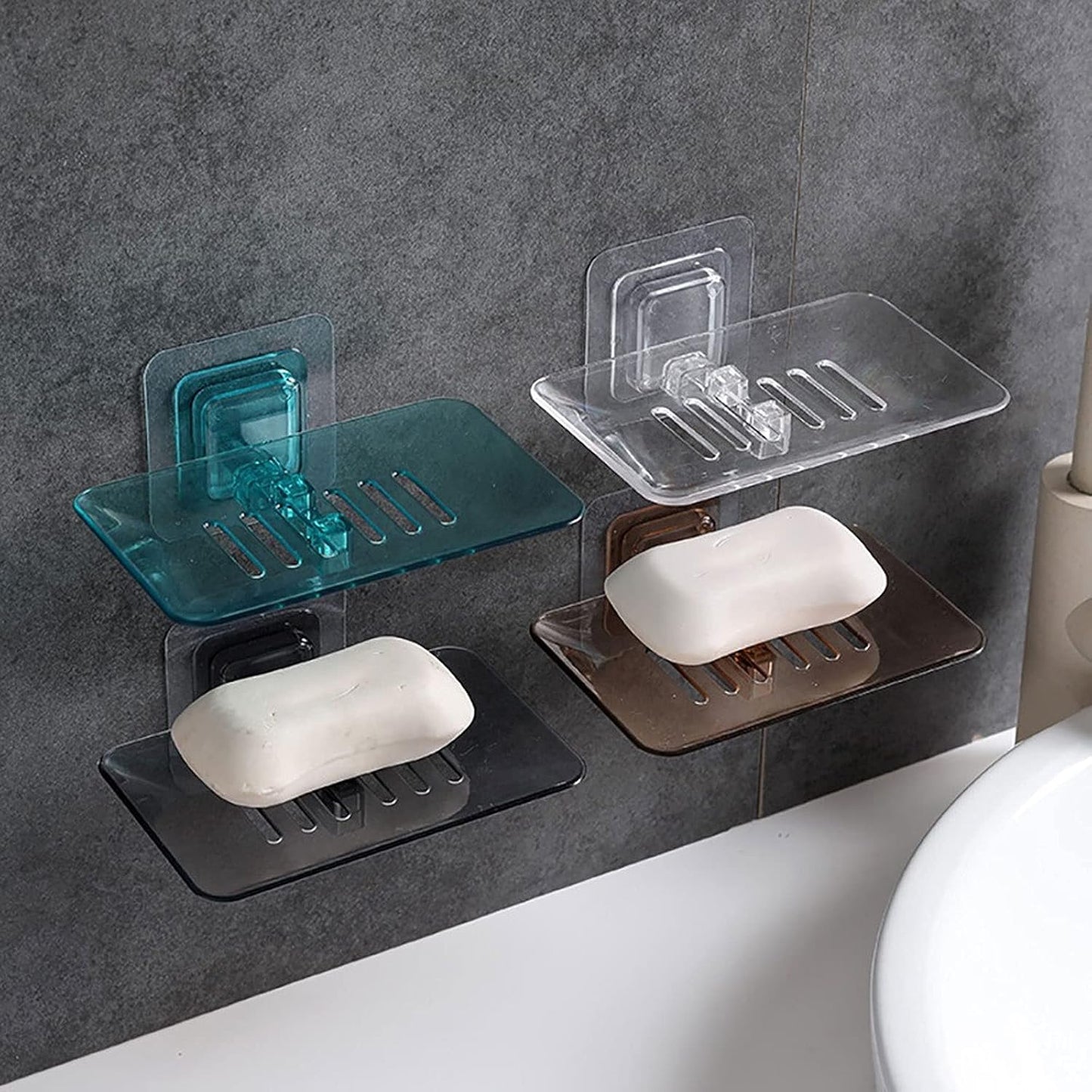 UK-0652 Soap Holder, Bathroom Soap Holder Soap Box Drain Soap Dish Wash Room Storage Soap Rack Bathroom