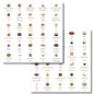 UK-0854 Kitchen Container Sticker  |  Kitchen Label Sticker Hindi English with Picture for Jar Glass Bottle Home Organiser