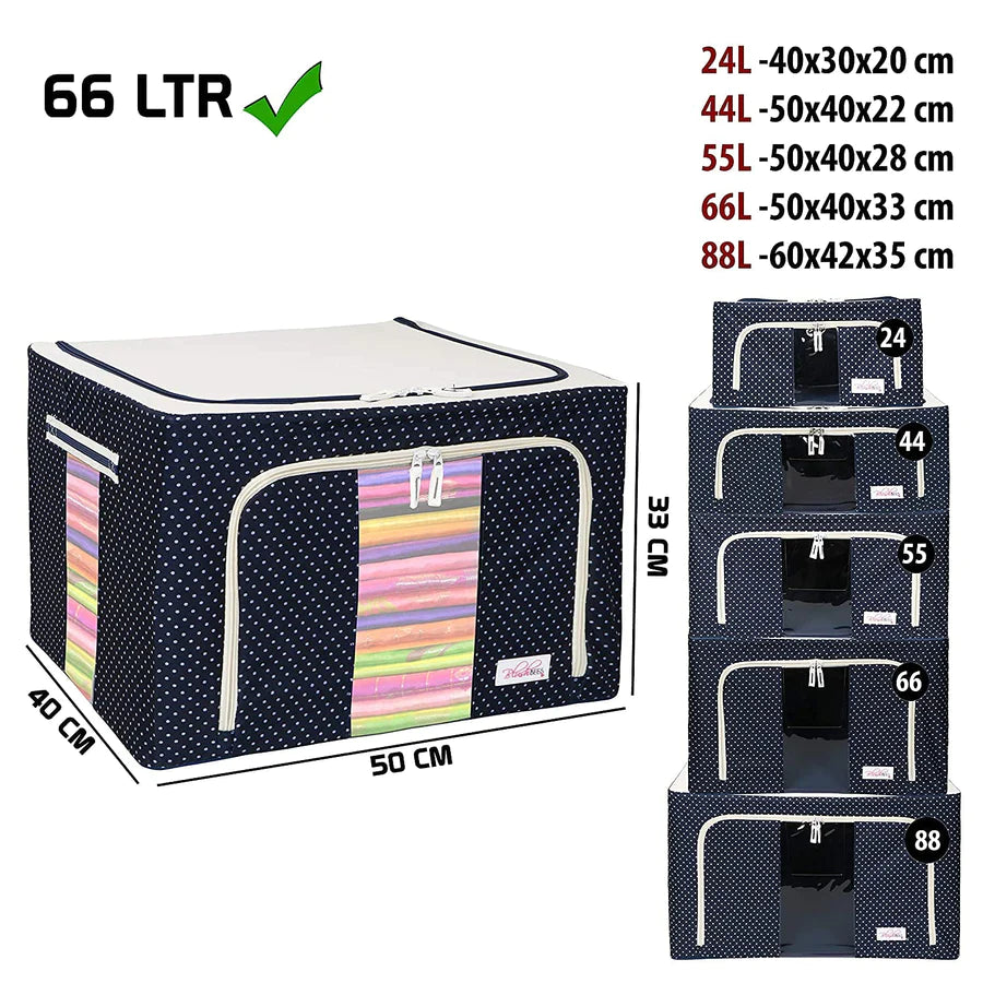 UK-0045  Storage Box for clothes, Cloth Storage box for wardrobe, cloth organisers storage box, saree boxes for storage Oxford Cloth material