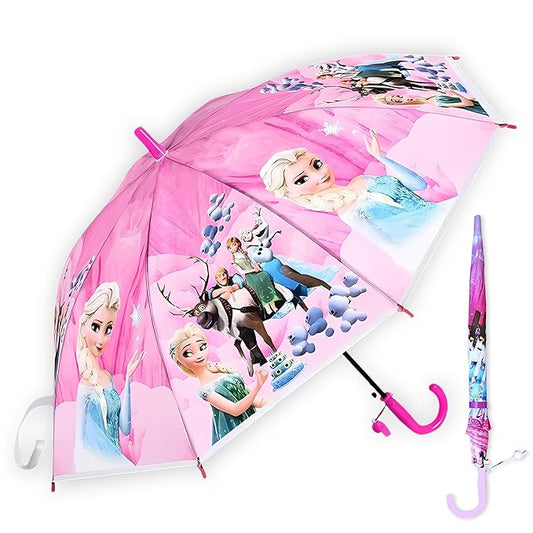 UK-0892 Kids Umbrellas for Rain Umbrella,Windproof Umbrella for Kids Boys and Girls, Cartoon Theme Chaata for Kids Girl Princess Chaata Random Color