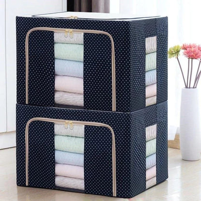 UK-0005 (66LTR.) Storage Box for clothes, Cloth Storage box for wardrobe, cloth organisers storage box, saree boxes for storage Oxford Cloth material