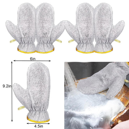 UK-0850 Dishwashing Hand Gloves Non Scratch Wire, Waterproof Home Kitchen Utensils Cleaning Gloves for Washing Dish Easy Rinsing, Reusable Cleans Dishes Pots, Pans, Sinks(1pc)