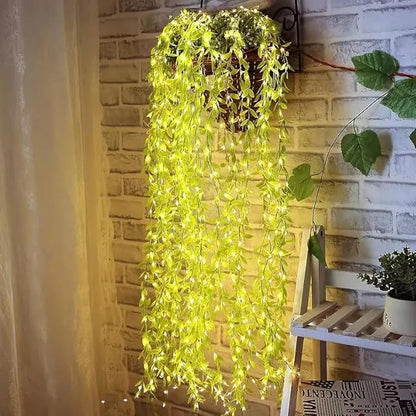 UK-0621 Leaf Curtain LED String Light, 200 LEDs, 8 Modes, Remote Control, Adjustable Brightness, Ideal for Bedroom, Garden, Birthday & Festive Decor