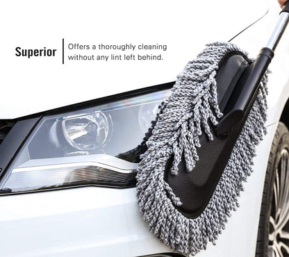 UK-0118  Car Duster, Extendable Long Handle Microfiber Car Cleaner Exterior Scratch Free Car Cleaning Tool