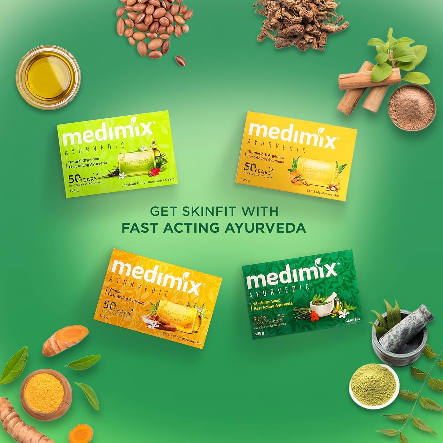 Medimix Ayurvedic Bathing Soap | Natural Oils For Healthy & Protected Skin | Shop Herbal