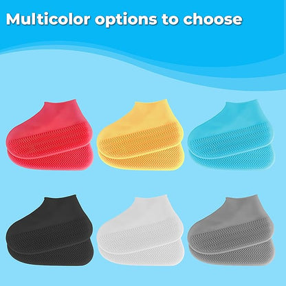 Silicon Anti Slip Water Resistant Overshoes/Shoes Cover for Rain/Protector Shoe Rain Cover for Men, Women - Random Color