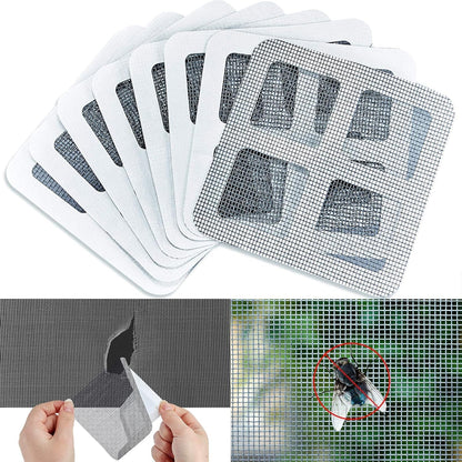 UK-0395  Window Screen Repair Kit Tapes Patch & Multi Use  Size: 4 × 4 Inch (sink jalli )