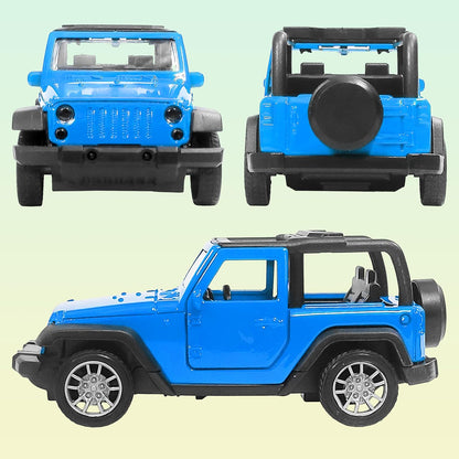 UK-0941 Open Roof Thar Car Toy for Kids with Rubber Tires, Realistic Design Openable Doors - Off-Road Scale Model