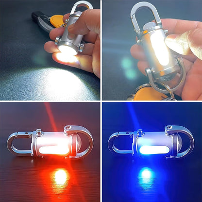 UK-1090  Portable LED Work Light Keychain Pendant USB Rechargeable Flashlight Keyring for Camping Pocket Sized Accessory Portable Flashlight Keychain