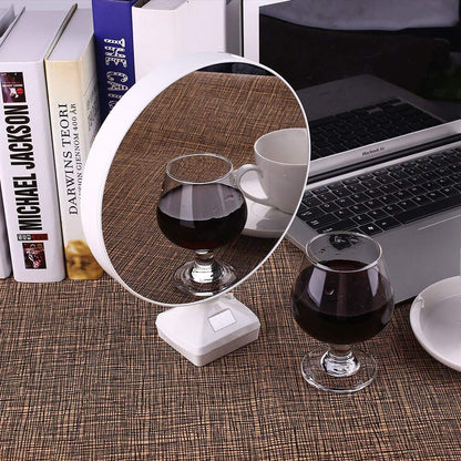 UK-0174 Magic Mirror Photo Frames with LED Light Inside Round & Customized Personal Photograph with USB Cable