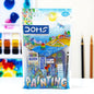 UK-0989 Doms Painting Kit | Perfect Value Pack | Kit for School Essentials | Gifting Range for Kids | Combination of 9 Painting & Coloring Items